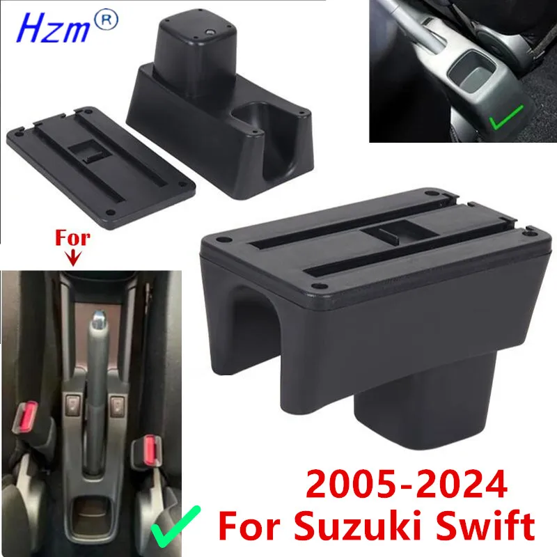 For Suzuki Swift 2005-2024 Armrest Box For Suzuki Swift Car Armrest storage Box Interior details Retrofit parts Car Accessories