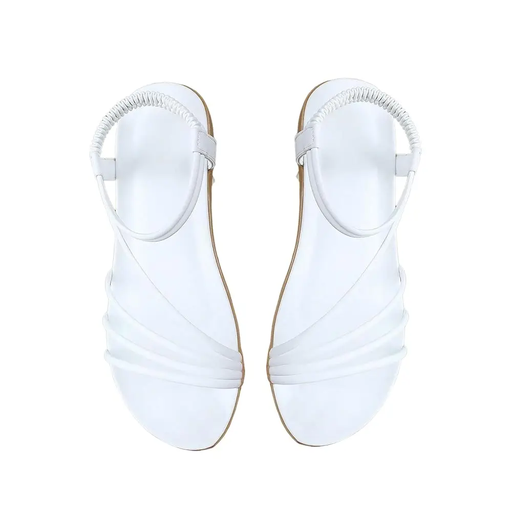 

Women's Strappy Flat Sandals Dressy Ankle Strap Open Toe Summer Beach Slides Casual Vacation Shoes
