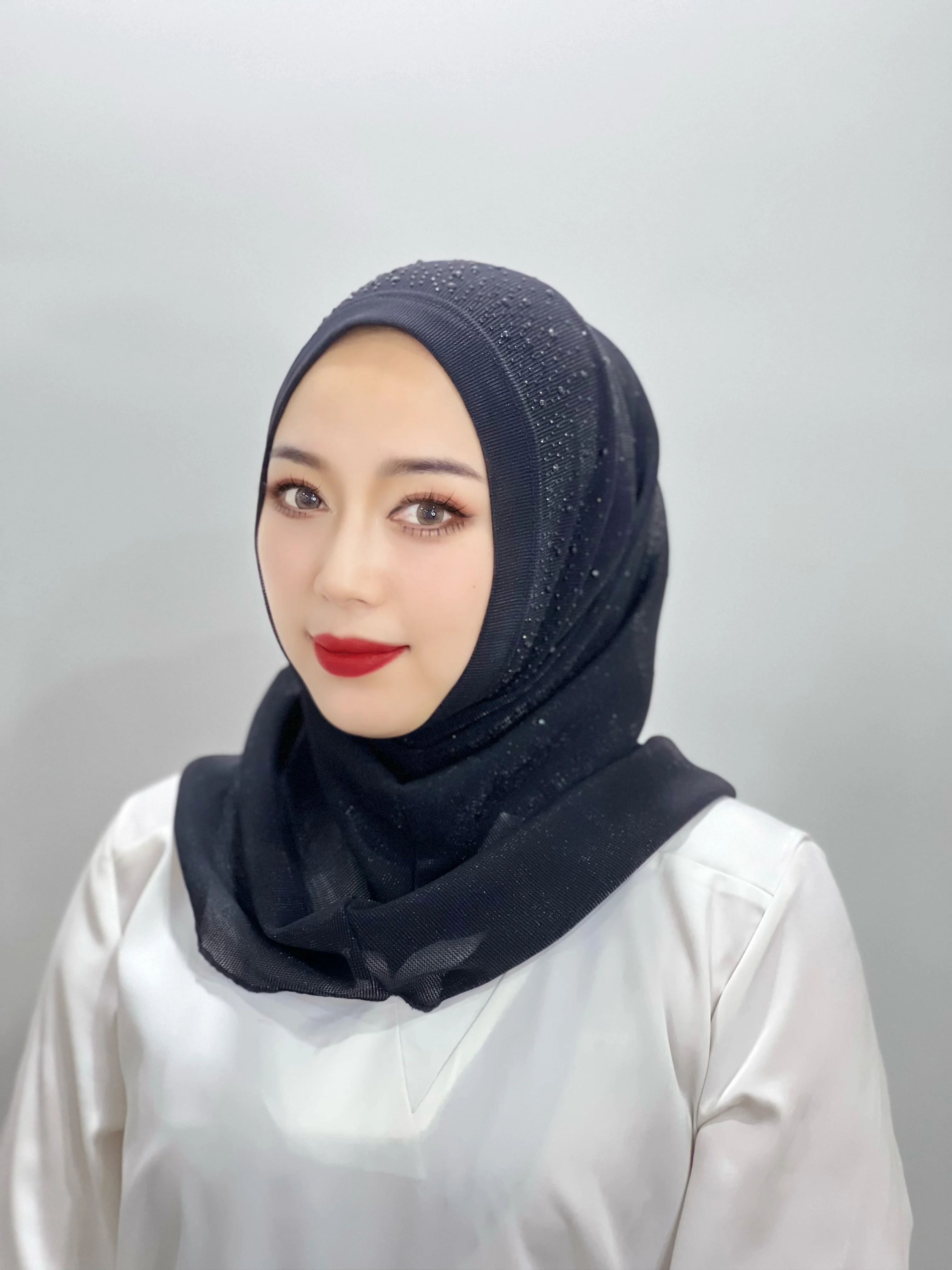 Een Stuk Amira Stretch Hoofddoek Tulband Cap Vrouwen Moslim Hijab Instant Sjaal Islam Hoofd Wrap Sjaal Pull On Klaar Gemaakt Niqab Hoed