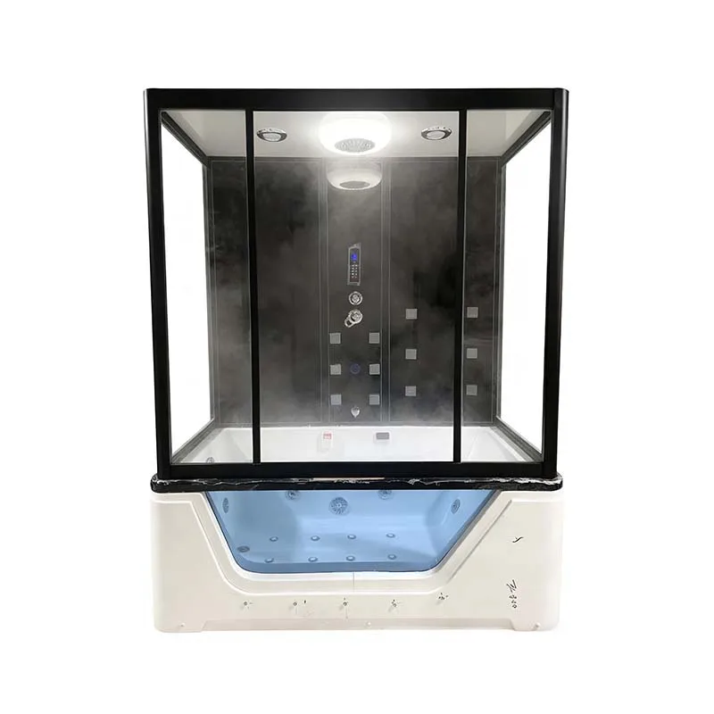 Customized integral steam shower room, integrated sauna room, jacuzzi acrylic home shower