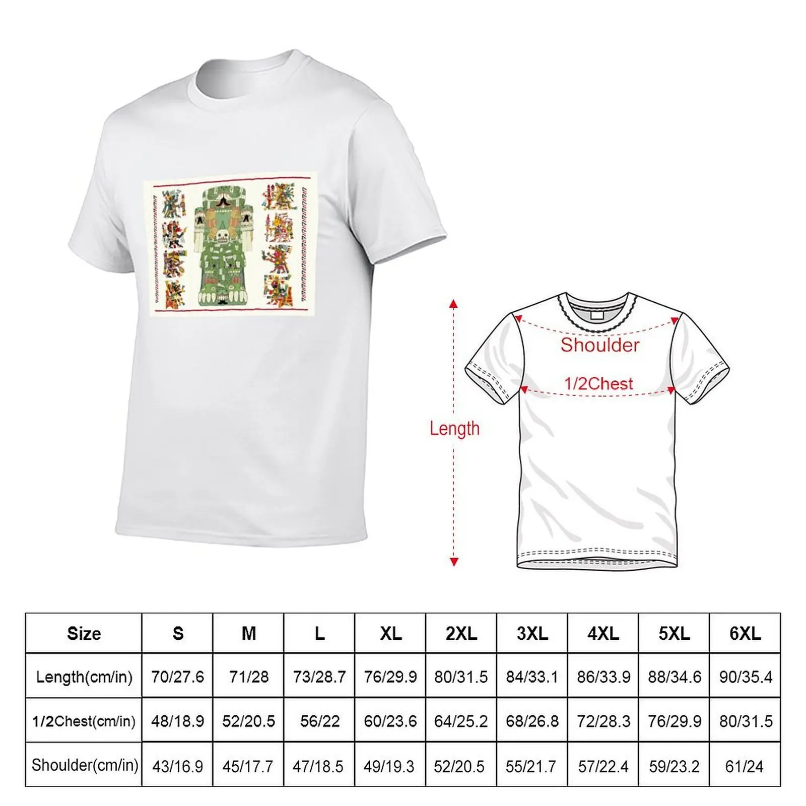Coatlicue - Aztec Mother Goddess Codex Borgia Style JP T-Shirt plus size tops Personalized t-shirt compression shirt men