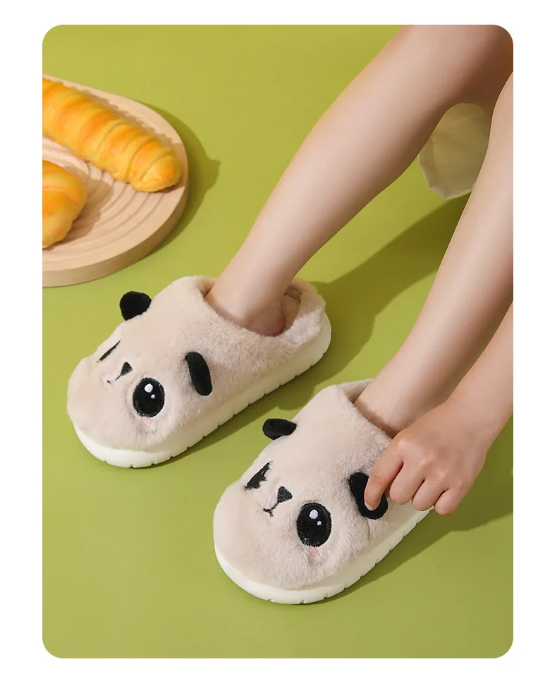 2026 Winter Kinder Niedliche Baumwoll-Hausschuhe Frozen Mädchen Schneefeste Rutschfeste Warme Baby-Hausschuhe Rosa Blau Größe 24-35 – Detail 3