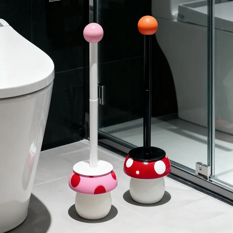 Creative Mushroom Toilet Brushes Detachable Mushroom Toilet Long Handle Brush Bathroom Cleaning Tools Bathroom Accessories Gifts