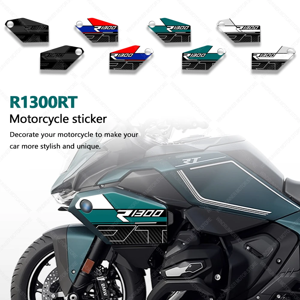 

Motorcycle Fixed Wing Stickers Protection Waterproof Protective Sticker For R1300RT R 1300RT 3D Epoxy Resin Protective Sticker