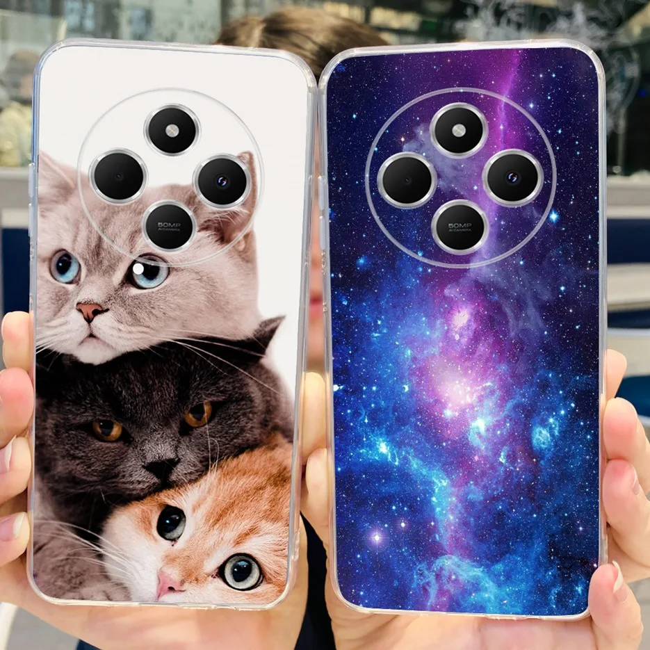 ل Xiaomi Poco C75 حافظة لطيف القط فراشة رسمت غطاء لينة سيليكون جراب هاتف ل Xiaomi Poco C75 C 75 PocoC75 Fundas Coque