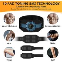 Ceinture de massage EMS intelligente, ensemble d'entraînement de stimulation musculaire complète du corps, appareil de fitness abdominal, version rechargeable par USB 6
