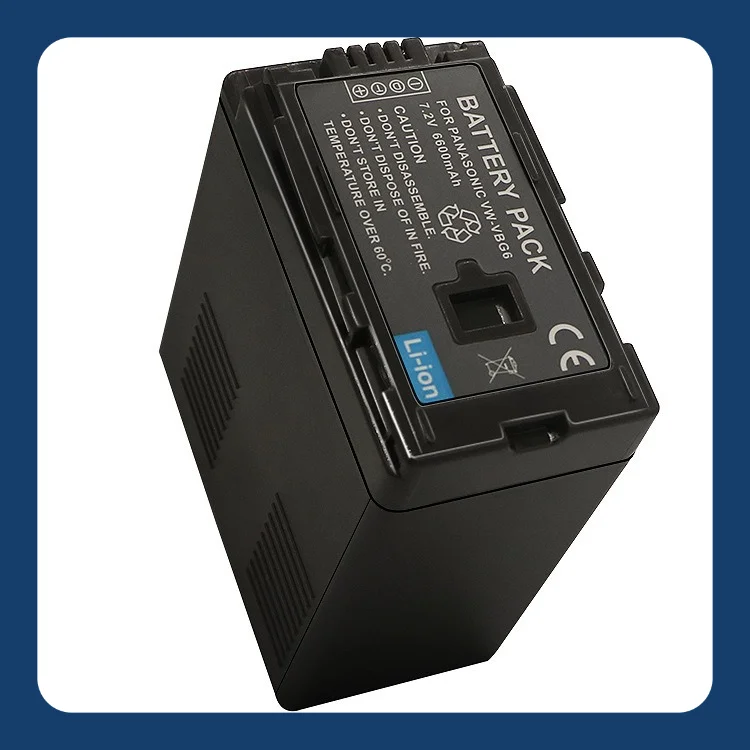 2 шт., 6600 мАч, VBG6 аккумулятор для Panasonic AG-HMC73MC/AC160/HDC-MDH1, литий-ионный аккумулятор сверхвысокой емкости для профессиональной видеокамеры