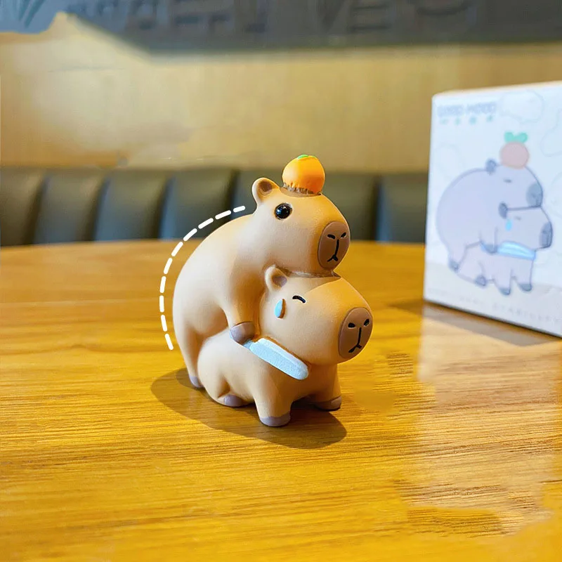 Capibara Model Figuur Capibara Hars Ornamenten voor Vrouwen Creatieve Trend Autodecoraties Tafelmeubilair Desktop Decoraties