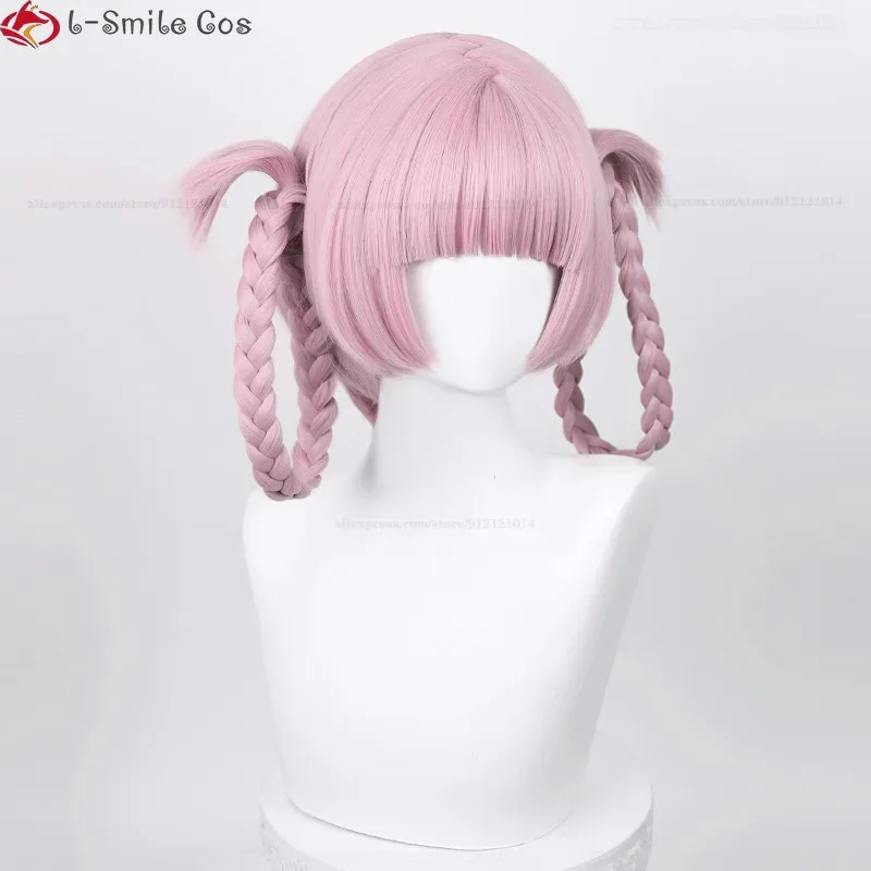 2025 Anime Yofukashi no Uta Nanakusa Nazuna Light Pink Cosplay Heat Resistant Perucas Synthetic Hair + Wig Cap