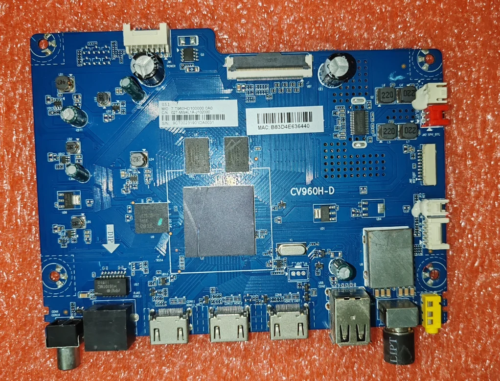 CV960H-D 4k4 core WiFi-netwerk TV-moederbord, fysieke foto, goed getest