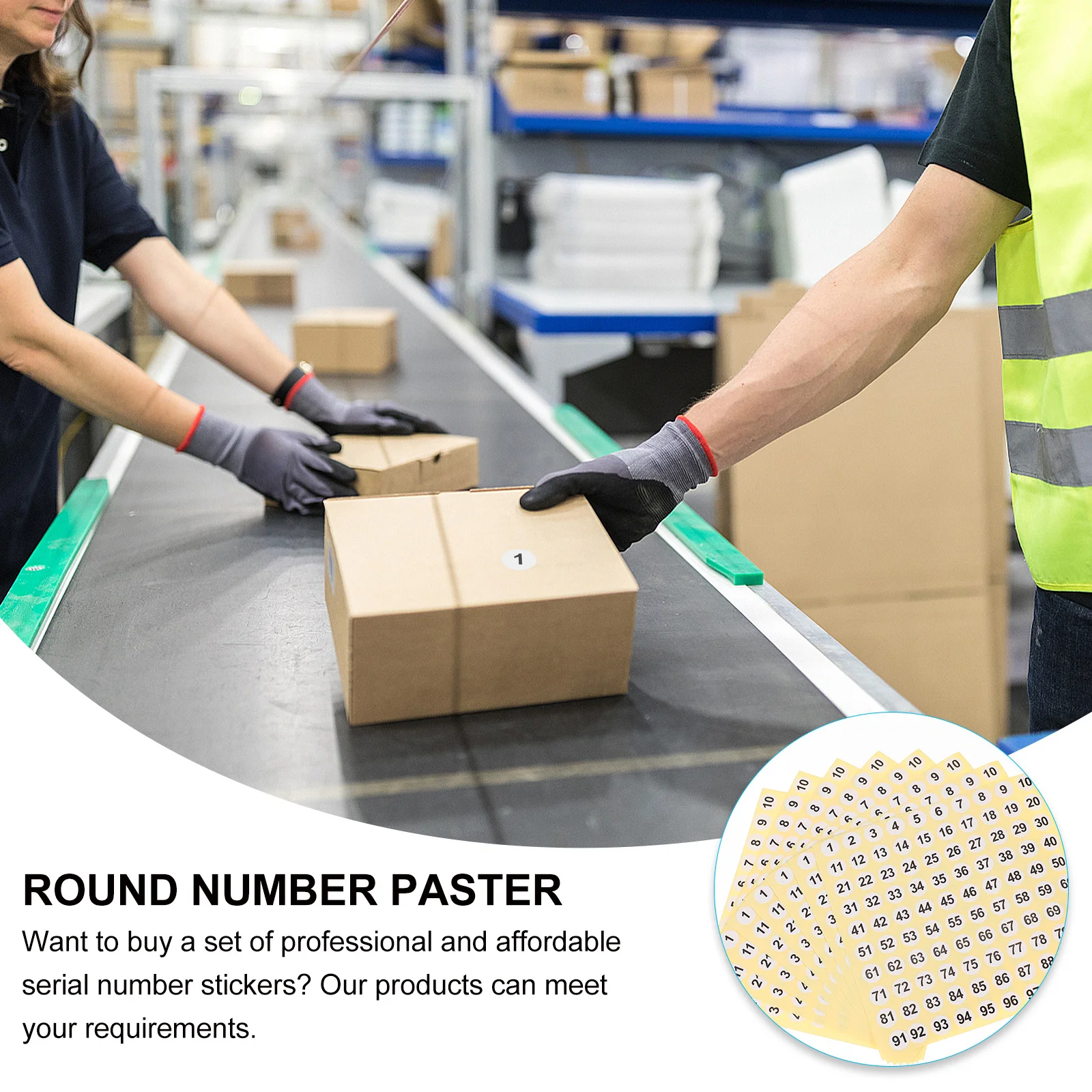 

100pcs Pvc Round Number Stickers For Diy Craft Self-Adhesive Label Sticker Storage Organization File Folder Identifier