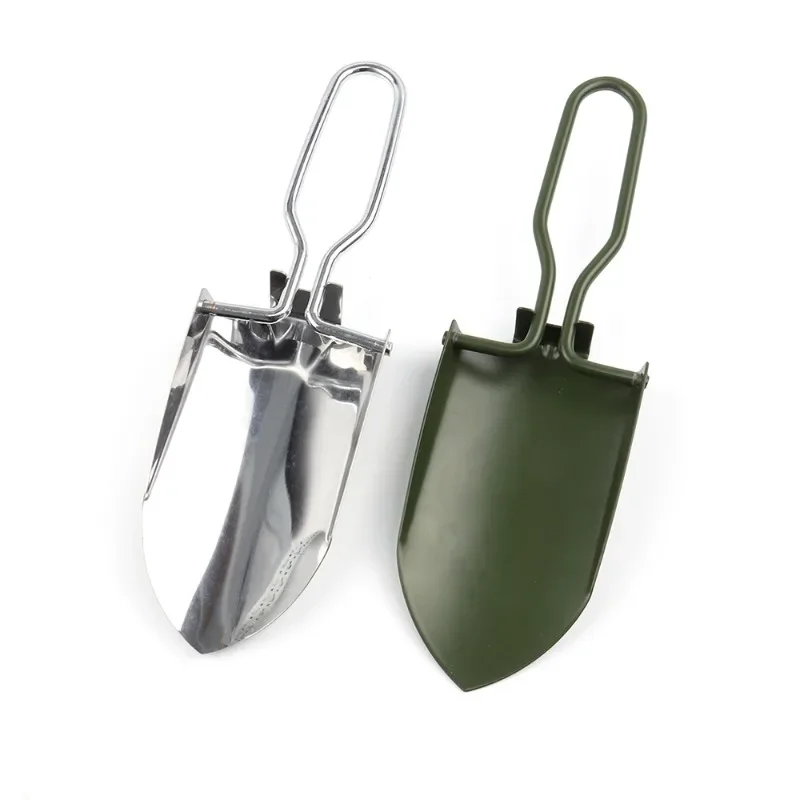 Mini Stainless Steel Garden Tools Collapsible Folding Shovel Camping Spade Gardening Tool Cloth Package Outdoor Farm Tool