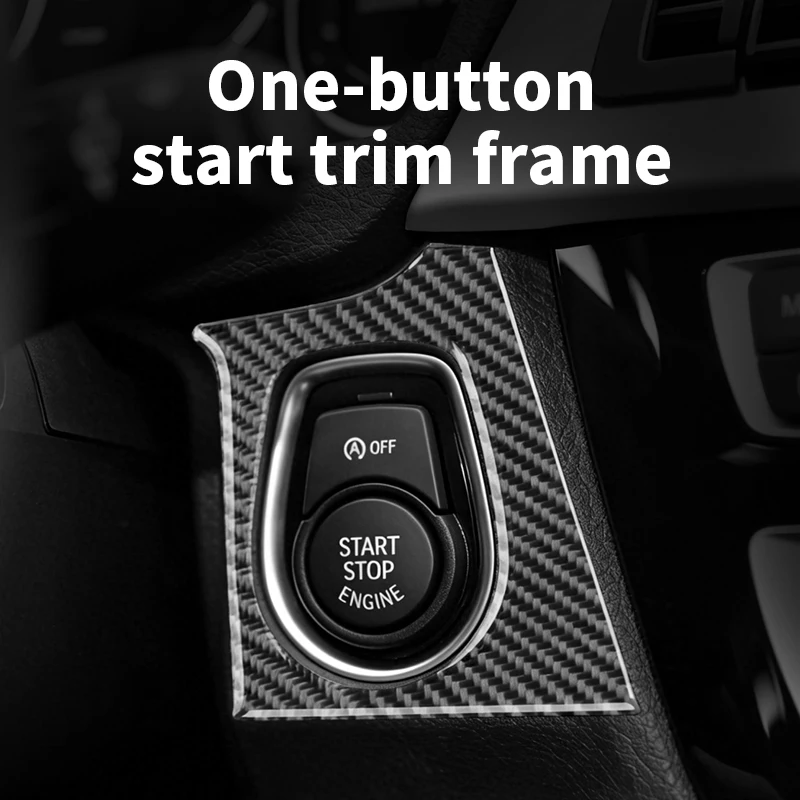 

Carbon Fiber For BMW 3 4 Series F30 F32 F34 (2013-2019) Start Stop Engine Button Cover Trim Sticker Car Interior Accessories