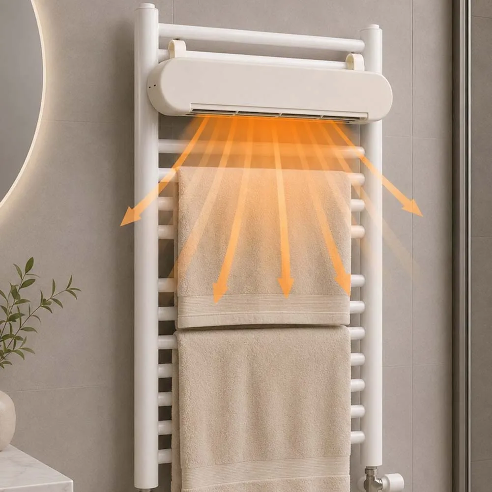 3 in 1 Smart Fan for Radiator Fan Heated Towel Rail and Desktop with Temperature Sensor and 5 Adjustable Speeds