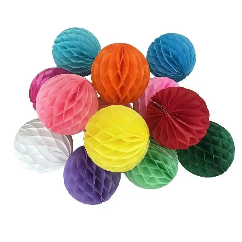 

Wholesale Honeycomb Ball Colored Paper Lantern Paper Flower Ball Party Scene Decoration Hanging Decoration Honeycomb Ball