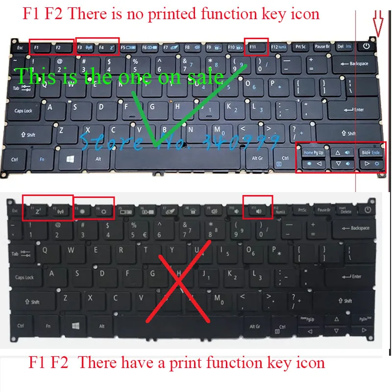 Imagem -02 - Teclado Retroiluminado para Acer Swift Sf31452g Sf314-53g Sf314-55g Aspire S13 S5371 S5-371t Eua Novo