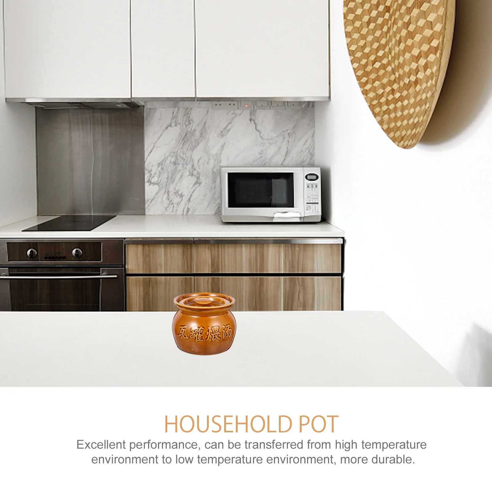 

Керамическая чашка для тушения, термостойкая гладкая поверхность для дома, кухни, ресторана, многофункциональная кастрюля для супа, керамическая кулинария