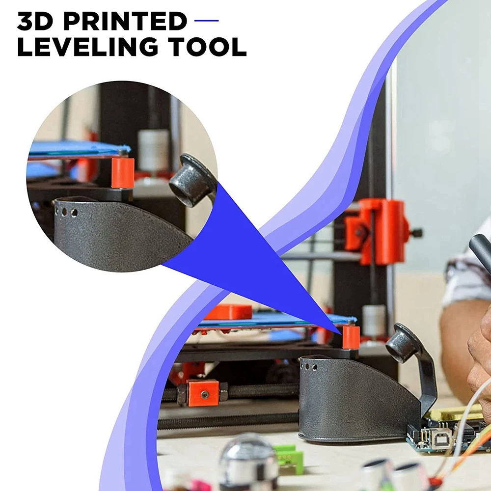 12 قطعة أجزاء طابعة حرارية ثلاثية الأبعاد سيليكون التسوية الصلبة السرير جبل مقاومة للحرارة متوافق مع CR-10 أندر 3 ربط غني