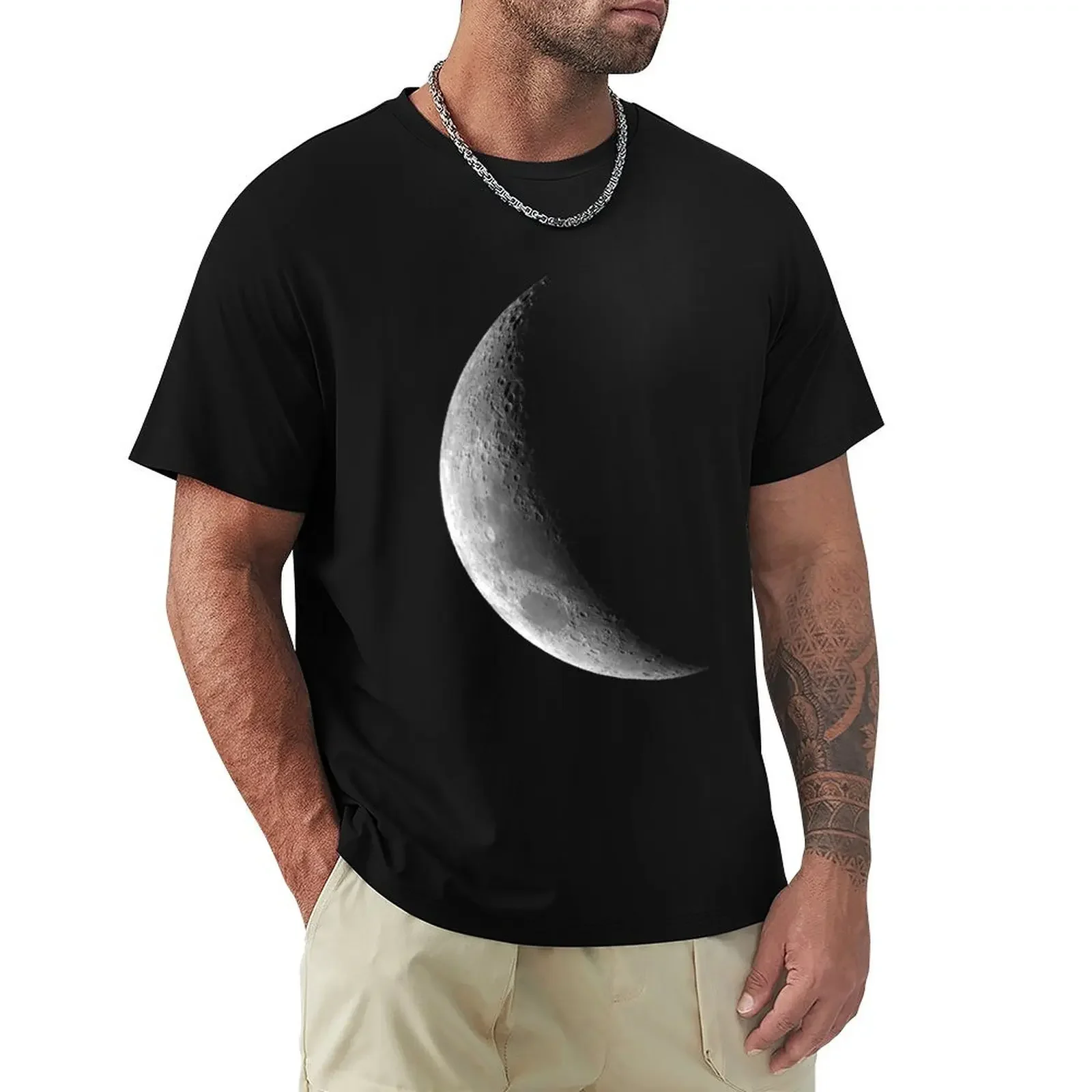 Moon Waxing Crescent T-Shirt plus size clothes korean fashion blacks anime clothes mens shirts graphic tee