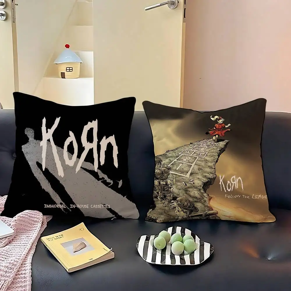 

Band R-Rock Korn Pillow Case Cushion Cover Soft Cute Throw Pillow Case For Car Sofa Pillowcase Polyester With Zipper