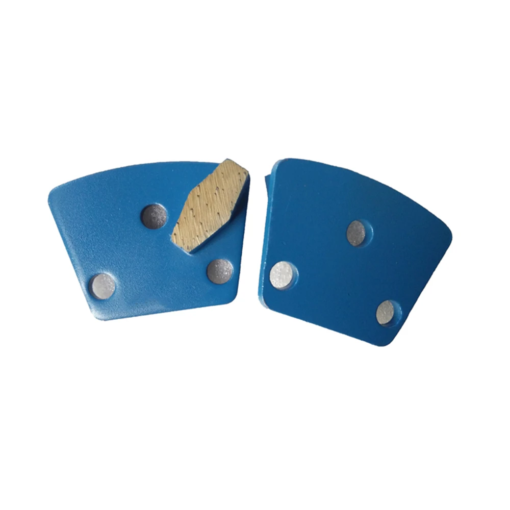 ASL01 Single Hexagon Segment ASL Floor Polishing Disc Trapezoid Blastrac Metal Diamond Concrete Grinding Pad for Concrete Floor