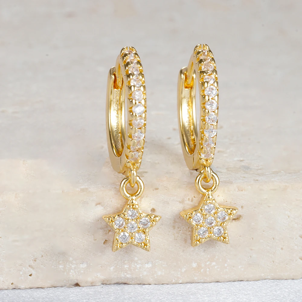 Women Stainless Steel Double Chain Hoop Earrings Crystal Tassel Earrings Fashion Party Wedding Jewelry Statement Gift