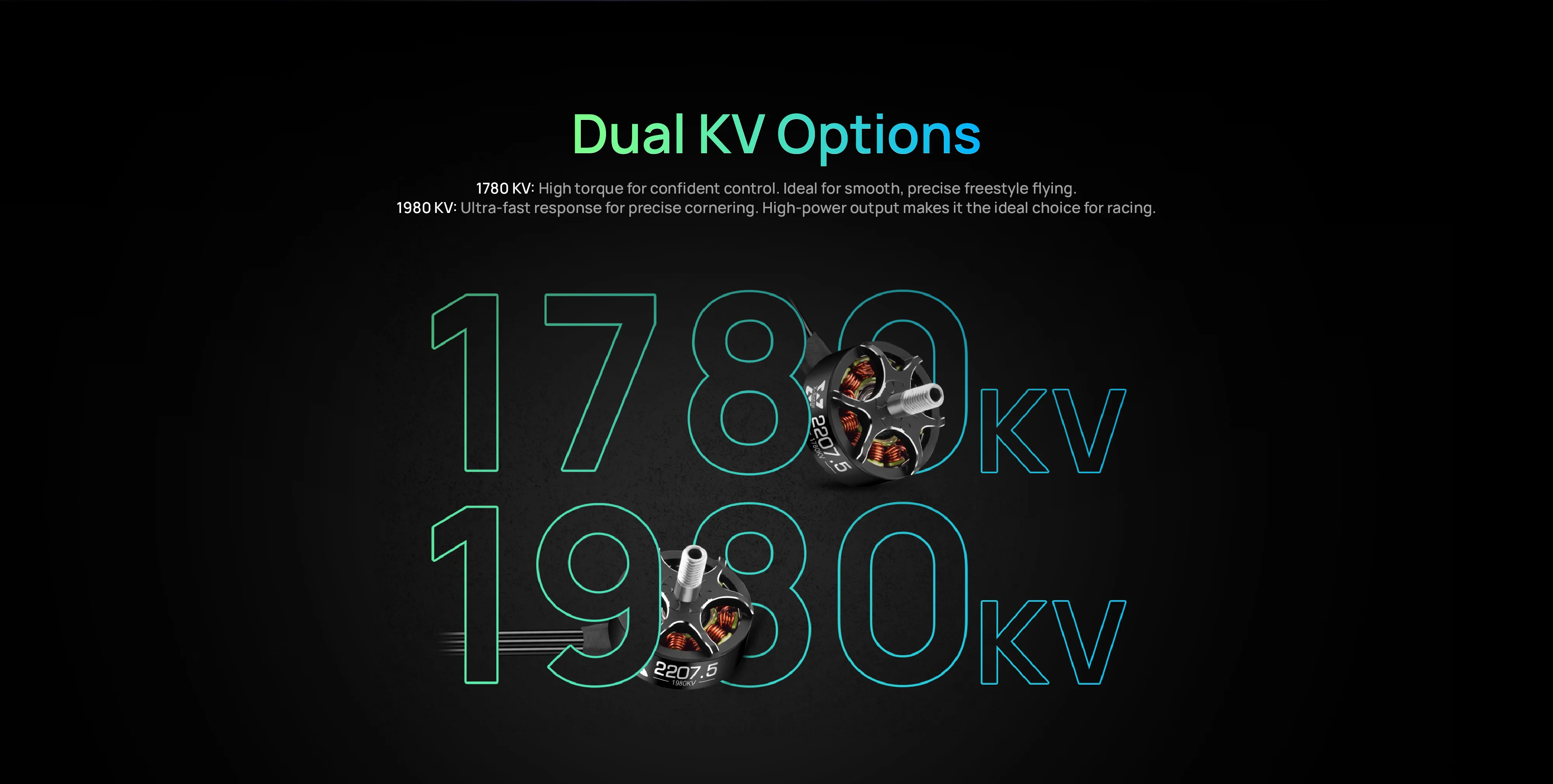 Hobbywing XRotor 2207.5 Motor 1780KV/1980KV FPV Crossover-Drohne mit starkem bogenförmigem Magnetdesign für hocheffiziente Wärmeableitung – Detail 5