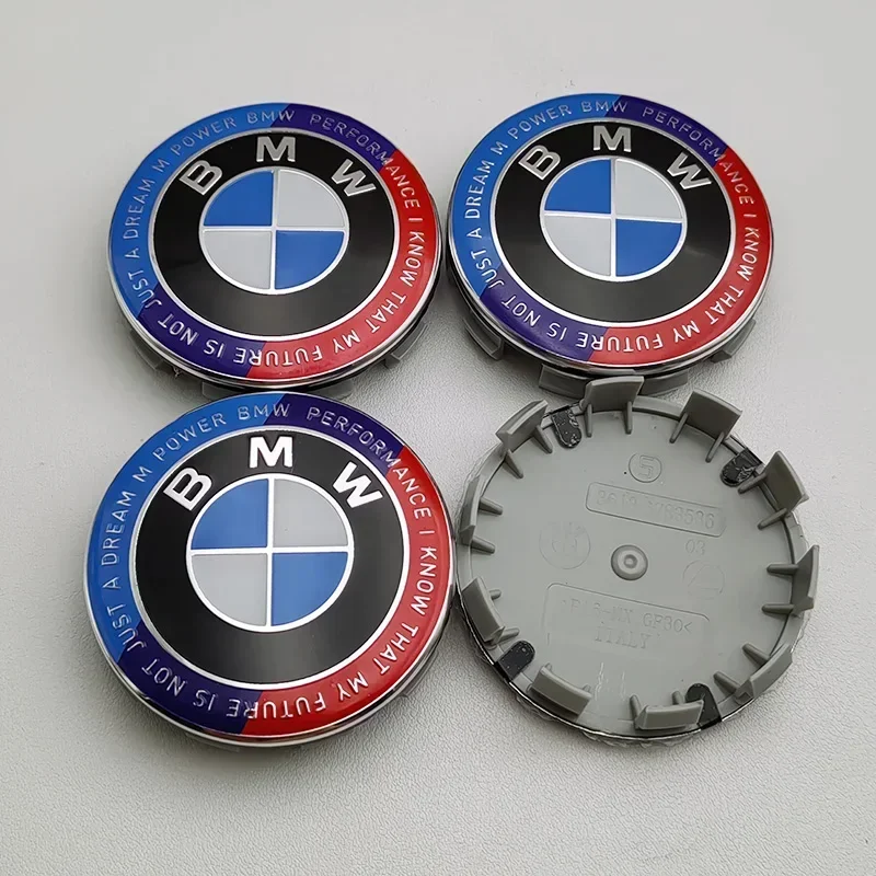 BMW 56mm/68mm tapa central de rueda flotante para X3 X5 X6 E30 E38 E39 E60 E61 E90 E91 E92 E93 M3 accesorios de coche pegatina 3D