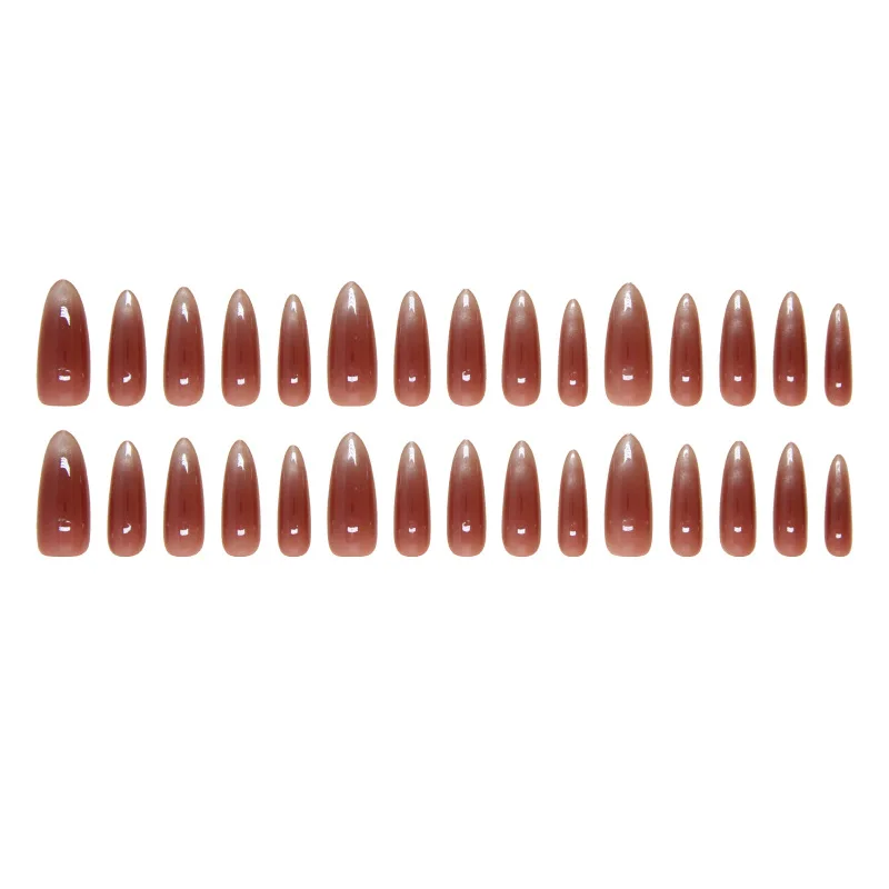 

Cat's eye wearing nail piece Removable burgundy nail piece Sweet and advanced solid color long nail patch