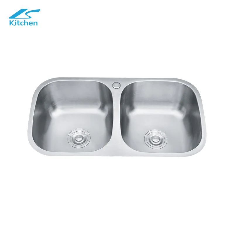 Picture 4: Large double sink kitchen sink stainless steel brushed vegetable basin kitchen sink
