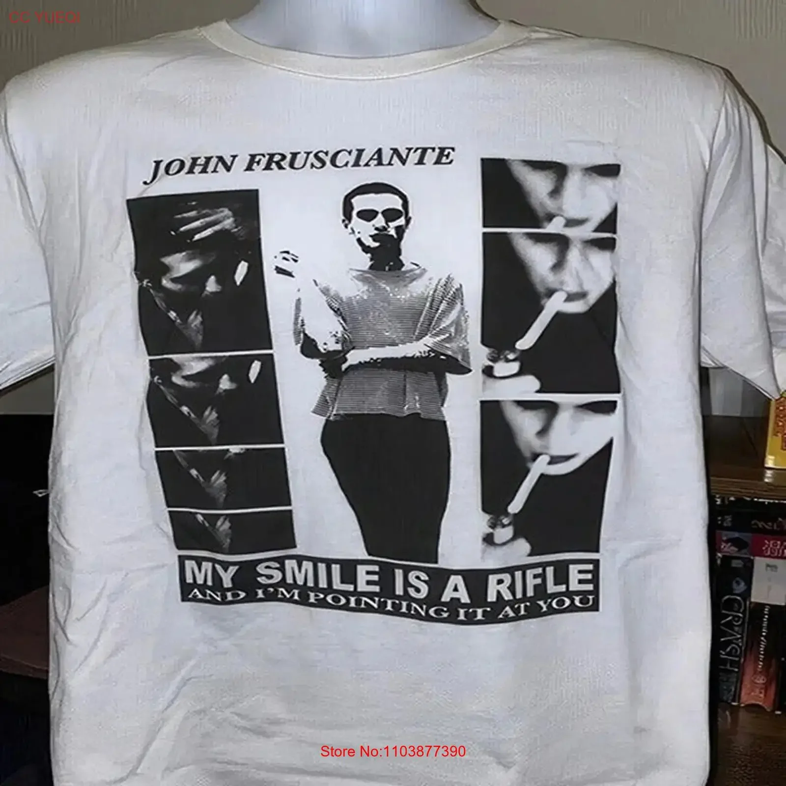 Nueva Camiseta John Frusciante para Fans, Talla 5XL, CA678, Estilo Vintage Lavado, Ropa Urbana, Elegante, Unisex, Diseño de Moda, Elástica