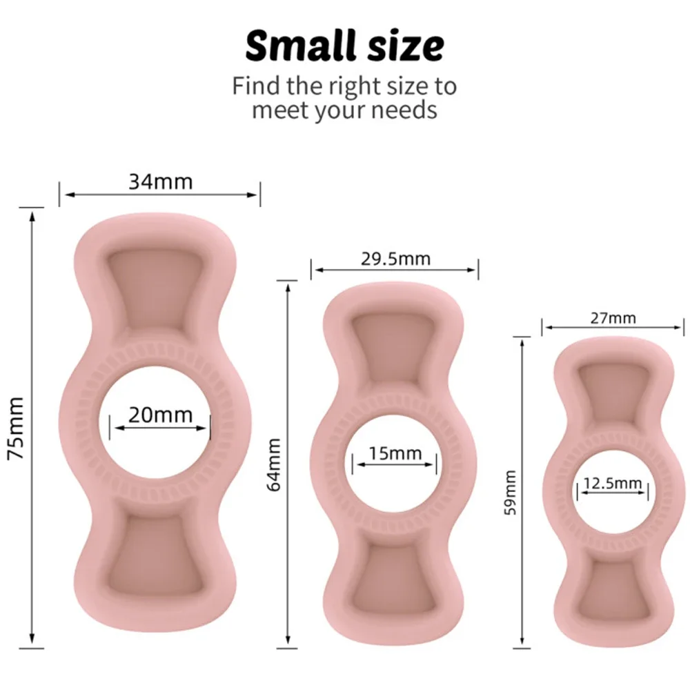 3pcs/set Silicone Durable Penis Ring Adult Men Ejaculation Delay Cock Rubber Rings Penis Enlargement Sex Toys For Male Sex Rings