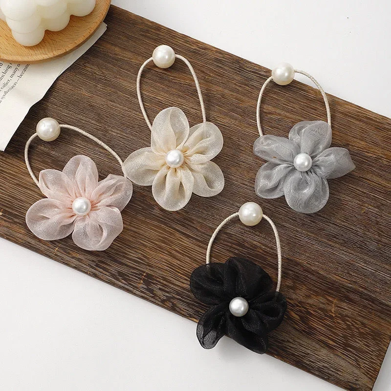 Blume Kopfschmuck Temperament Haar Seil Twist Geflecht Haar Zubehör Neue Gummiband Kopf Blume Pferdeschwanz Stirnband Haarband