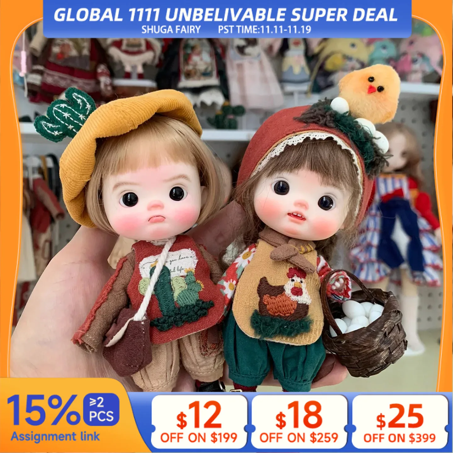 

Ob11 DianDi Dianmei Dian, голова выражения сестры и брата, милые подарки-сюрпризы BJD, мини-куклы с шаровыми шарнирами