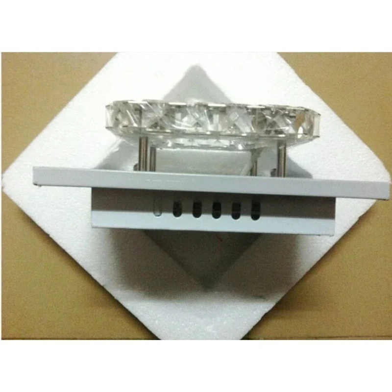 Fashion Celling  Lamp for bedroom 12w LED Crystal Flush Mount, 1Light, Modern Amber Electroplating Stainless Steel