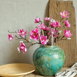 5 Head Artificial Flower Francica Multi-head Magnolia INS Fake Flower Wedding Home Decoration Decoracion Para El Hogar