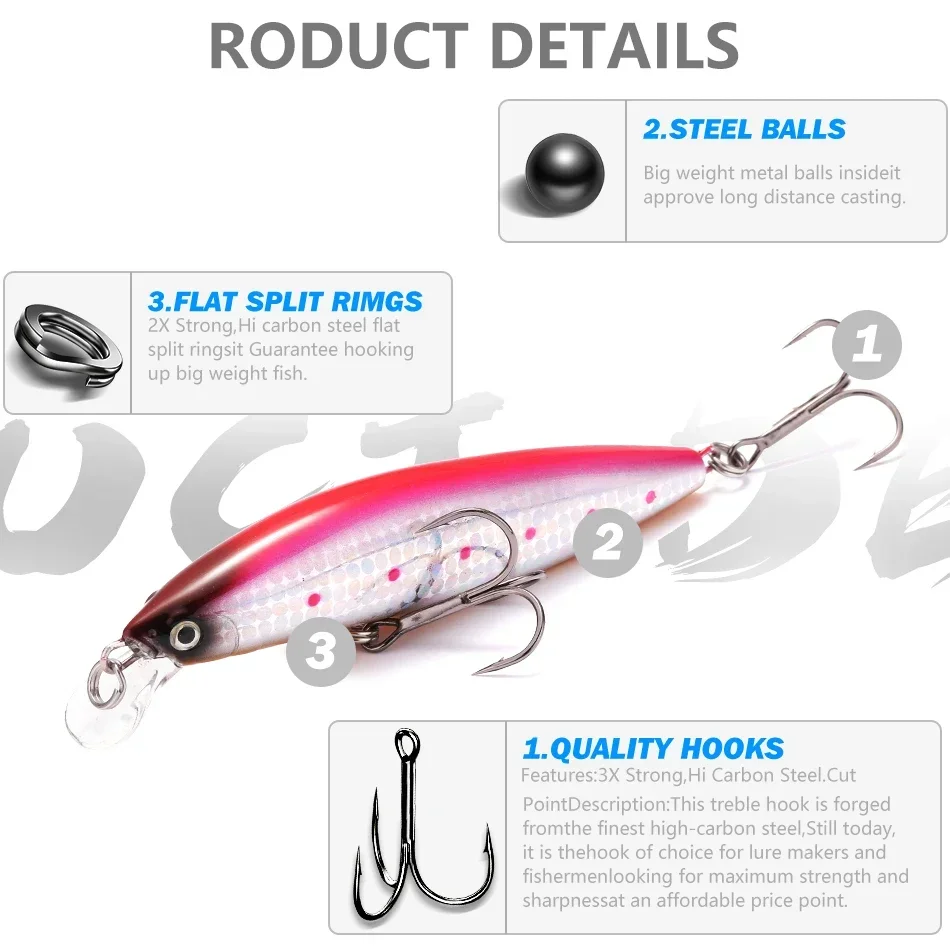 105 mm 18 g MOOKZZ Bester Preis Suspension Minnow RiprizerJerking Köder Angelköder Kunstköder Tackles