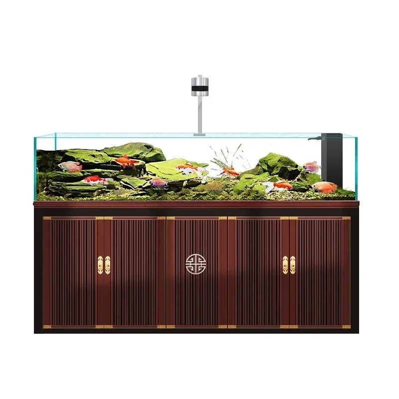Aquarium bottom filter living room ultra-white glass ecological sea tank