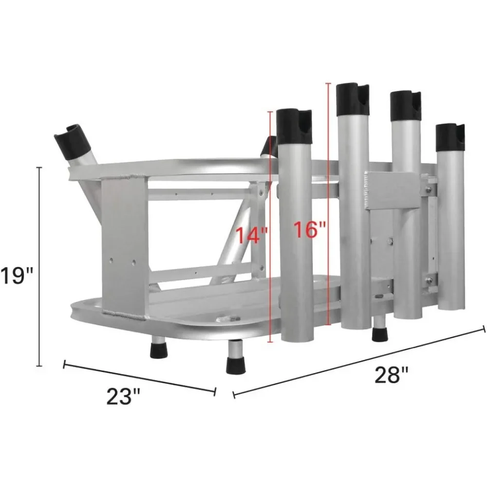 for Extreme Max Jet Ski PWC Fishing Rod Rack and Cooler Combo - Compatible with RotoPax Fuel Can Mounts