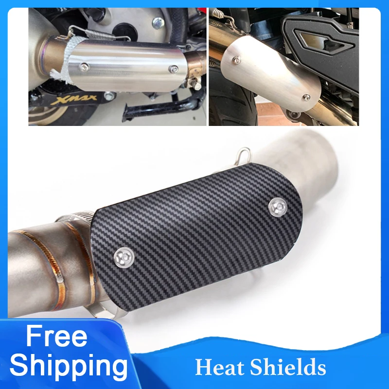 Motorcycle Exhaust Heat Shield Cover Muffler Anti-scald Protector Guard Universal Accessories For Honda Kawasaki Yamaha Suzuki