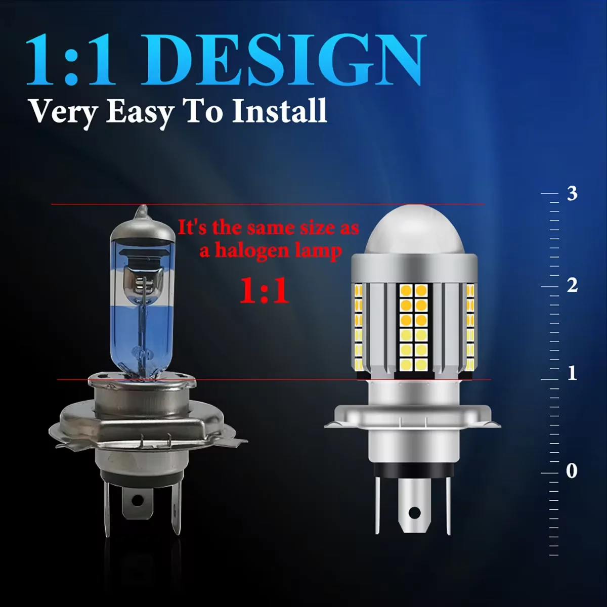 1PC H6 H4 BA20D Motorcycle Headlight CSP LED Moto High/Low Beam Led Bulbs Super Bright Autobike Fog Moto Scooter Lamp ATV 12V