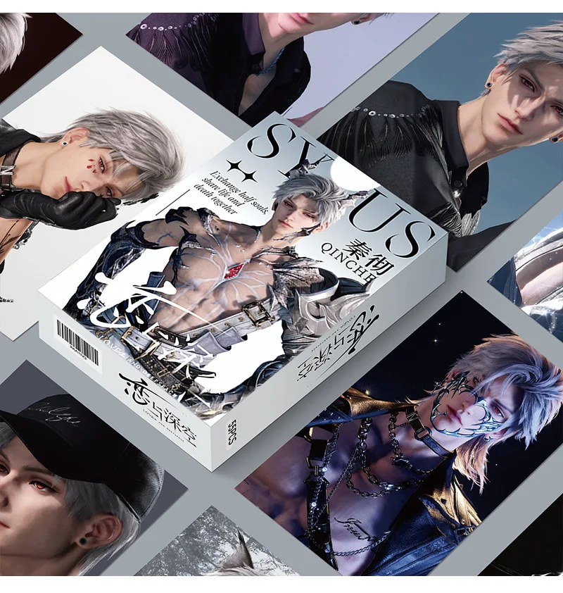 55Pcs/Set Kartu Lomo Game Love And Deepspace Laser Sylus Zayne Rafayel Xavier Caleb Karakter Game Kartu Foto Hadiah Natal