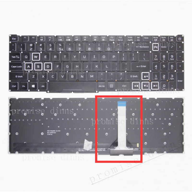 M  Laptop Keyboard for Acer Nitro 5 AN517-55-57 AN515-41 N20C2 N20C3 N22C1 N20C1 AN517-41-R6LE