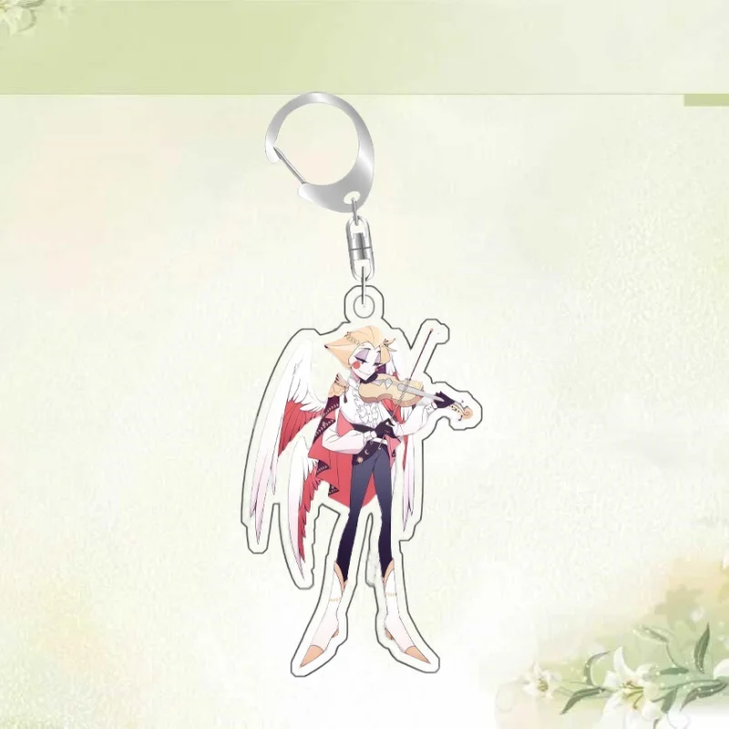 Hazbin Hotel Alastor Vox Angel Dust Niffty Homemade Acrylic Keychain Pendant Bag Charms Game Anime Collection Toy Gift 5cm