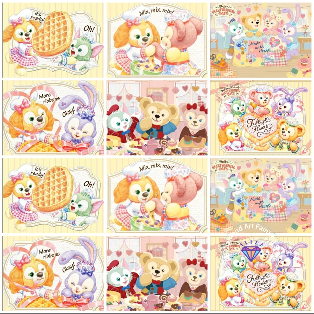 

New LinaBell Duffy and his friend AB Diamond Painting Kits Square Round Diamond 5D DIY Mosaic Handmade Art Gift Home Decoration