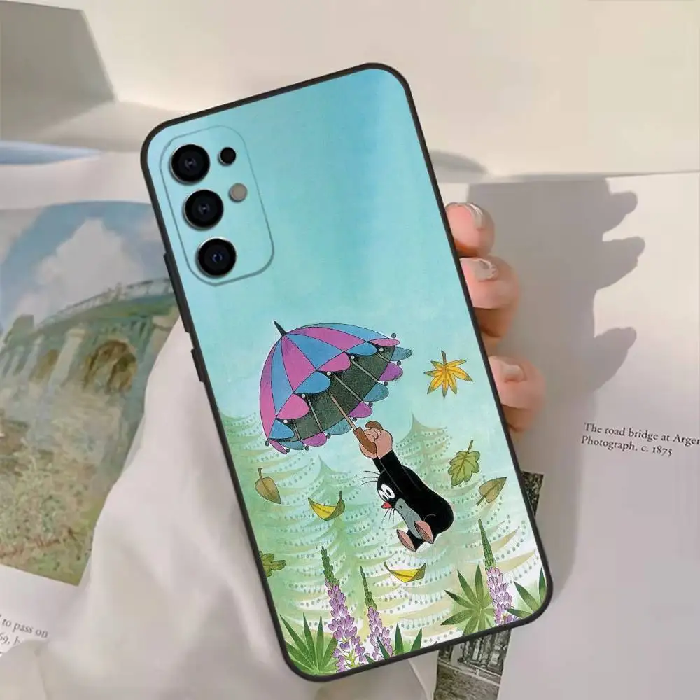 Funda de teléfono con estampado de Little Mole de dibujos animados clásicos para Samsung S25,24,21,22,23,30,Ultra,20,Plus,Fe,Lite,Note, funda negra suave