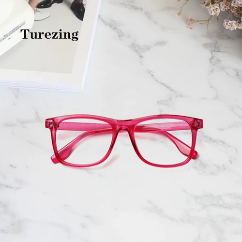 TUREZING Gafas de lectura para mujeres y hombres, rectangulares, ligeras, con bisagra de resorte, gafas graduadas decorativas