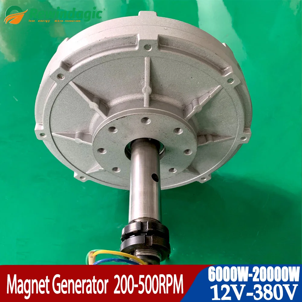 

Low RPM 6000W-20000W 150-500 RPM 48V-380V Coreless Permanent Magnet Alternator Maglev Generator Motor For Vertical Wind Turbine