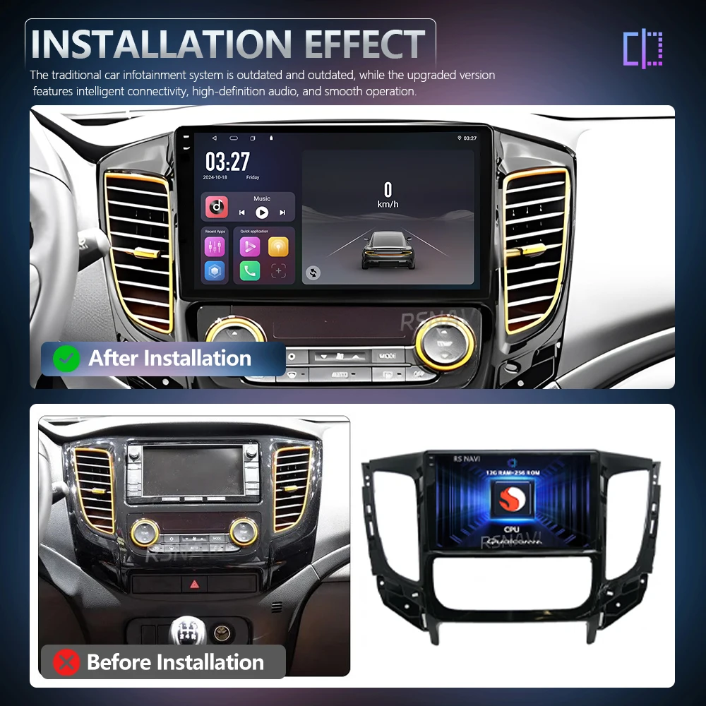 Android 16 Carplay Car Radio For Mitsubishi Pajero Sport 3 L200 5 Triton 3 2015-2019 Multimedia Video Player GPS Stereo 2Din DVD