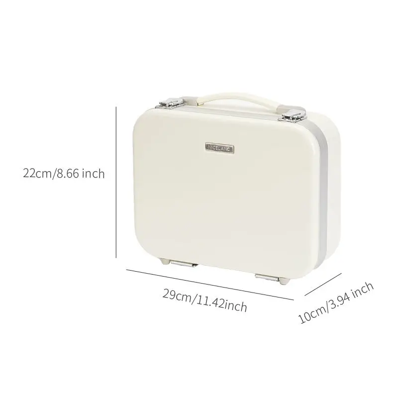 Portable Aluminum Travel Makeup Box Cosmetic Storage Case with LED Mirror & Detachable Partition for Cosmetics Makeup Brushes